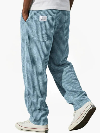 Pantalon homme texturé à cordon de serrage coupe décontractée disponible en plusieurs couleurs