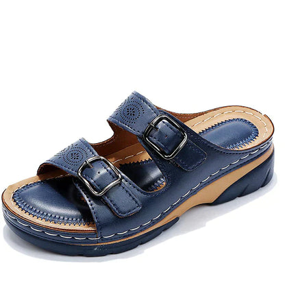 Sandales orthopédiques femme bride réglable cuir