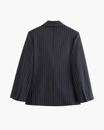 Blazer Rayures Femme | Coupe Ample, Double Boutonnage
