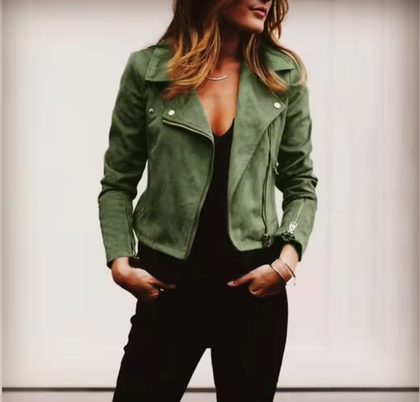 Marielle – Veste en Suédine Courte - Confort Élégant - Léger et Polyvalent