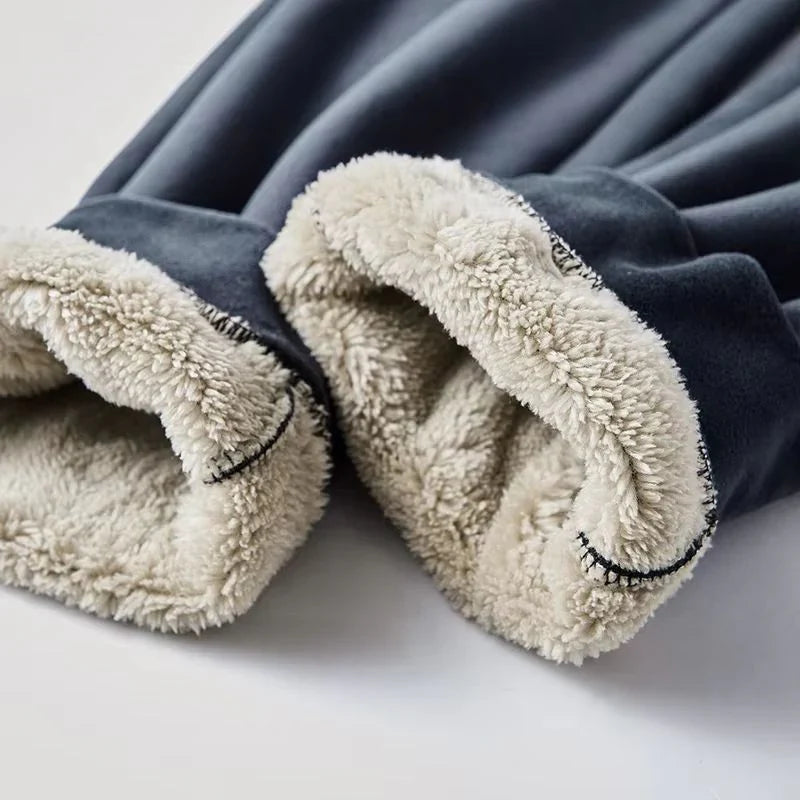 Ensemble survêtement homme polaire 2 pièces hiver avec capuche et pantalon