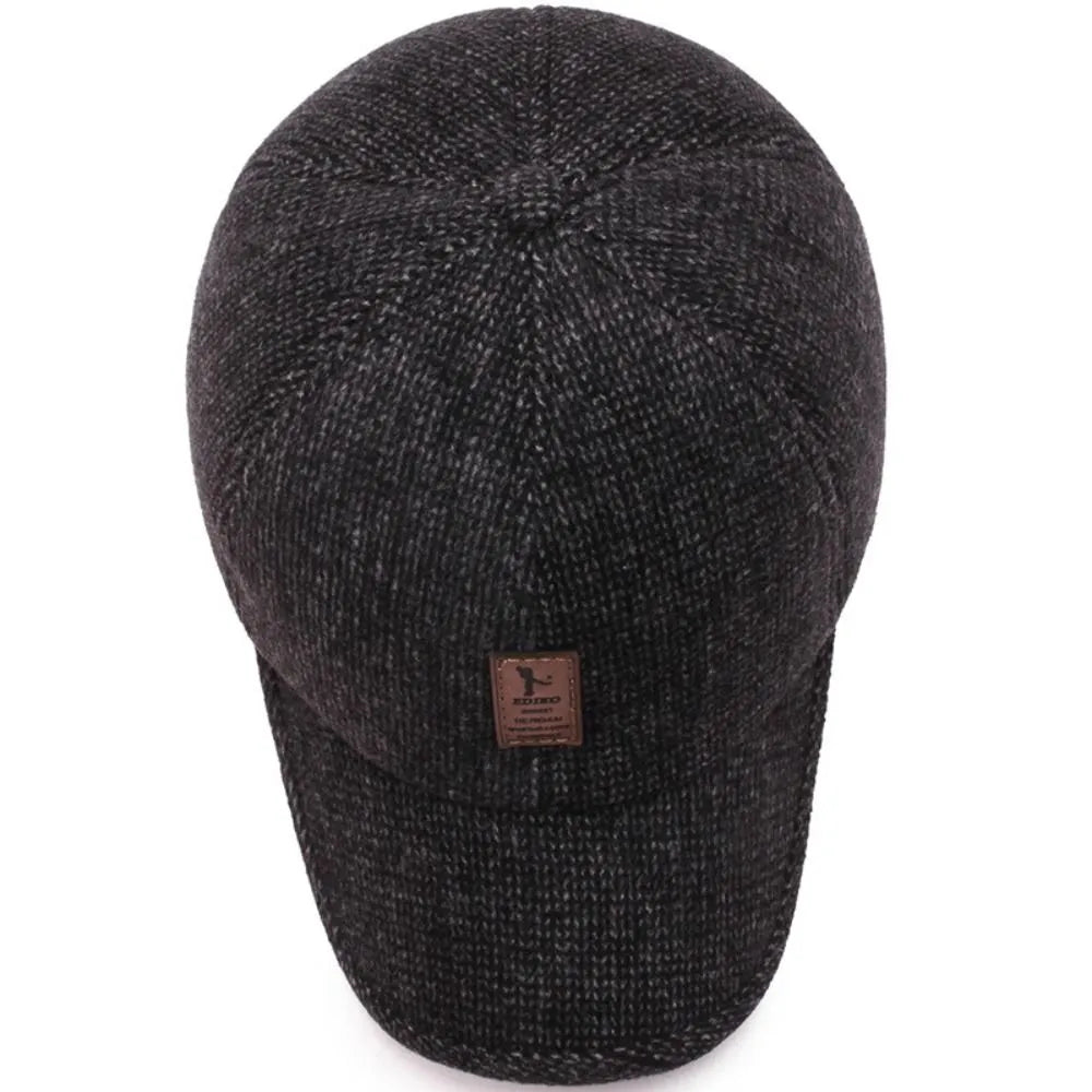 Casquette hiver homme cache-oreilles taille réglable style classique