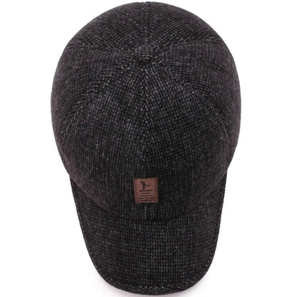 Casquette hiver homme cache-oreilles taille réglable style classique