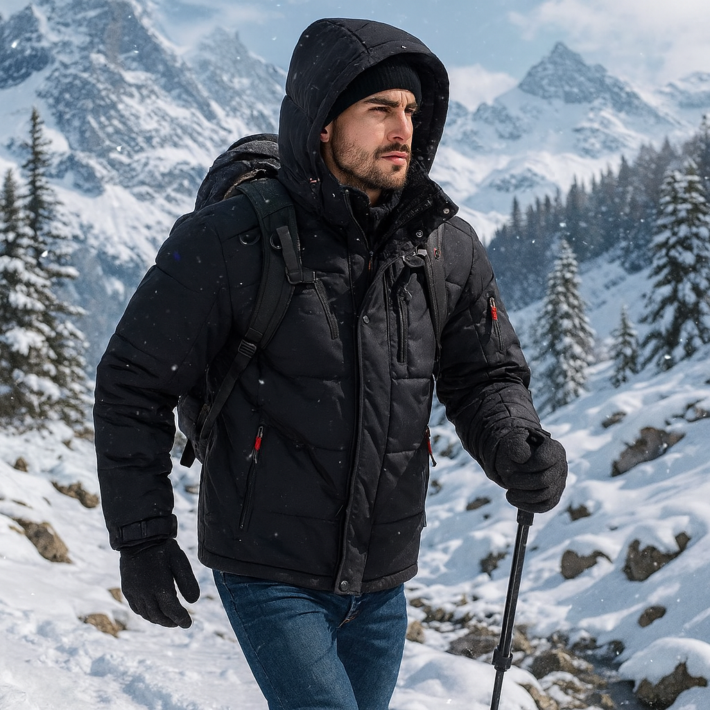 Veste de ski thermique pour homme, hivernale et coupe-vent