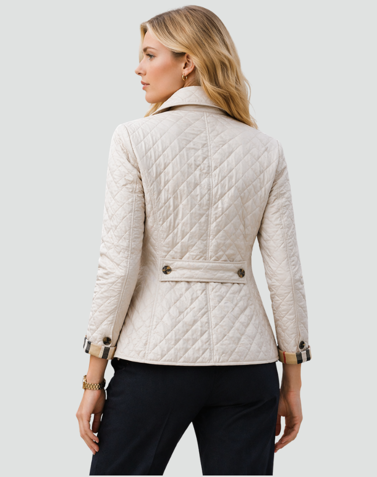 Veste matelassée femme col et boutons coupe régulière mi-saison