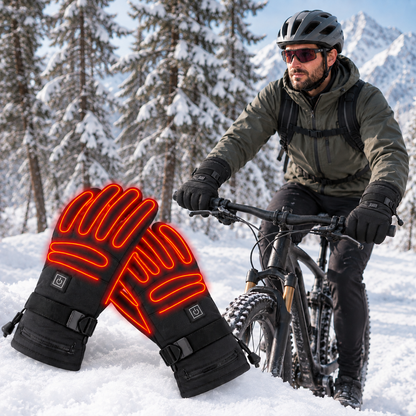 Gants chauffants batterie rechargeable tactiles avec 3 niveaux de chaleur