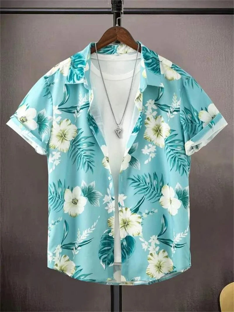 Chemise hawaïenne homme | Manches courtes, Imprimé tropical