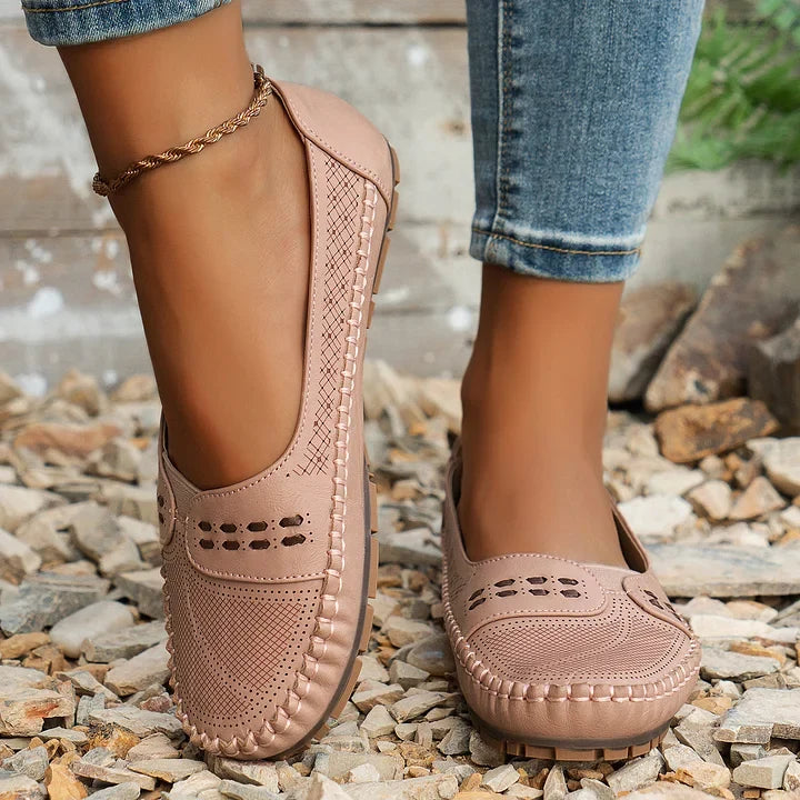 Mocassins Femme | Ajourés Confort, Enfiler Facilement