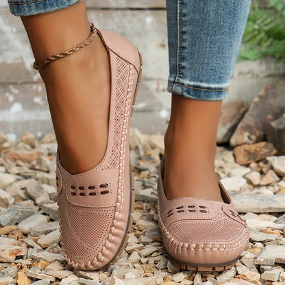 Mocassins Femme | Ajourés Confort, Enfiler Facilement