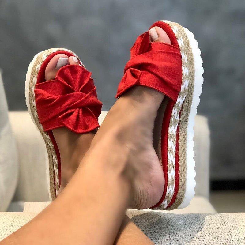 Sandales orthopédiques femme nœud semelle ergonomique