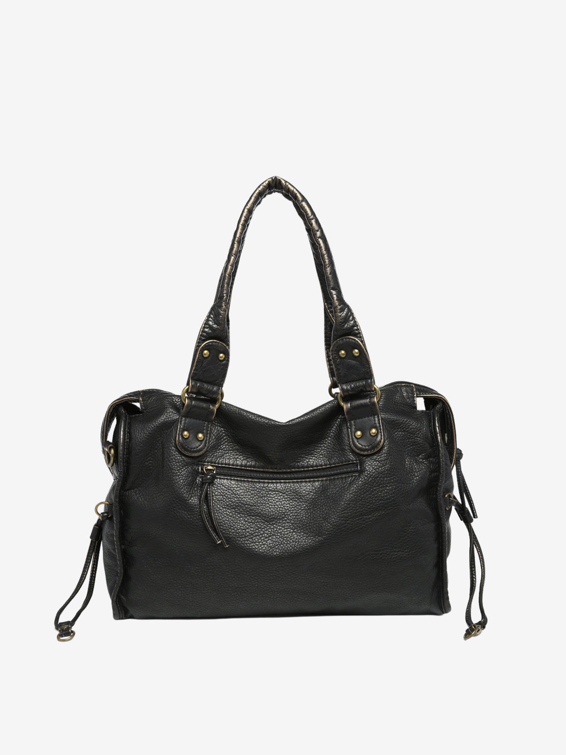 Sac à Main Noir Femme | Bandoulière Cuir Synthétique | Poches à Fermeture