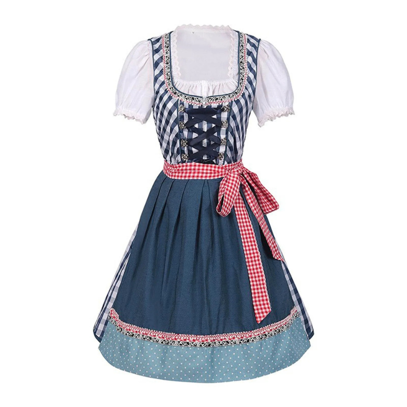 Robe Dirndl Femme - Matériau Respirant - Style Oktoberfest