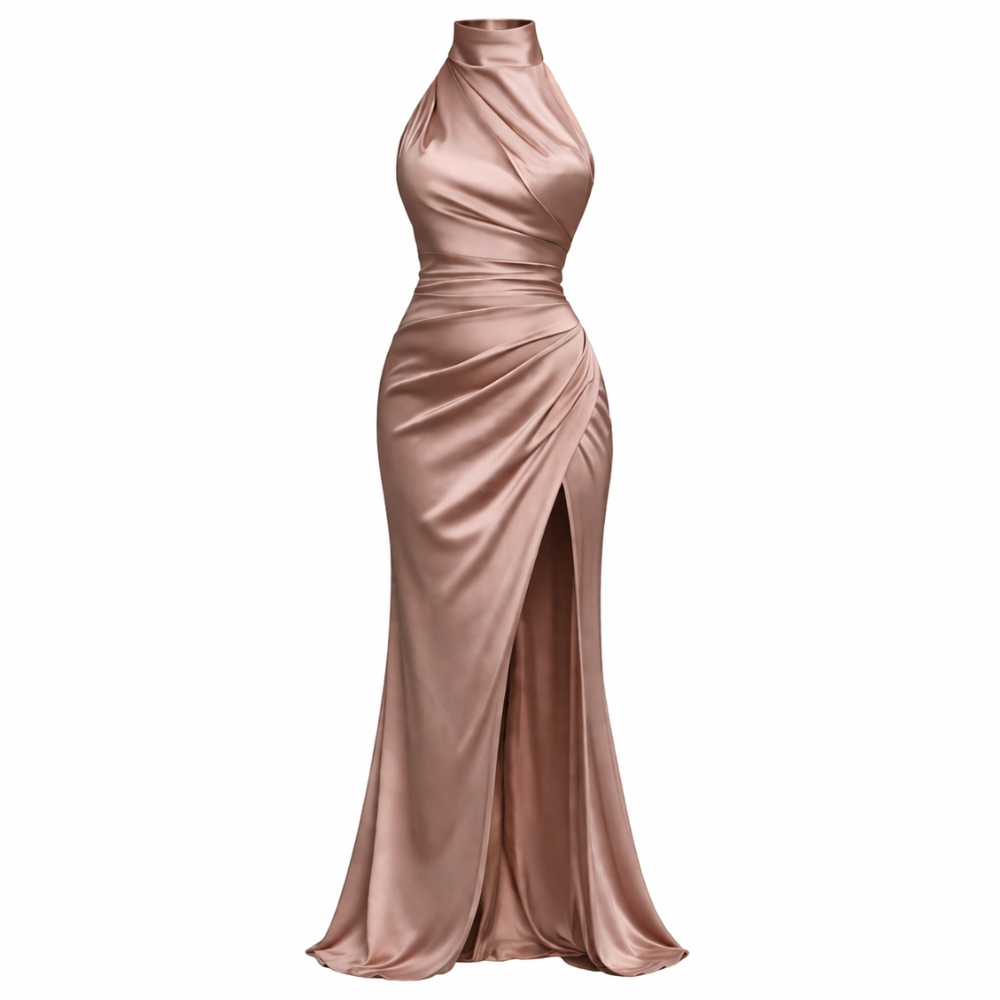 Robe de Soirée Femme | Encolure Longue, Style Urbain