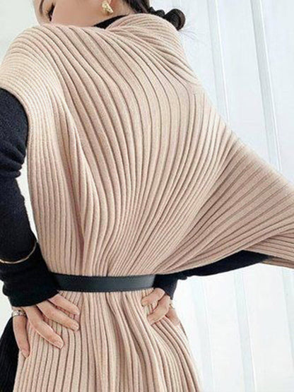 Sweater femme col montant asymétrique coupe ample couleur unie