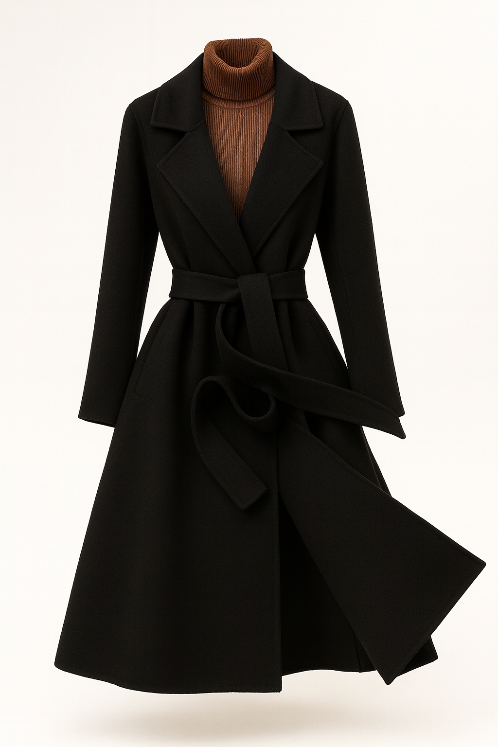 Veste de Transition Femme | Laine, Ceinture | Style Classique