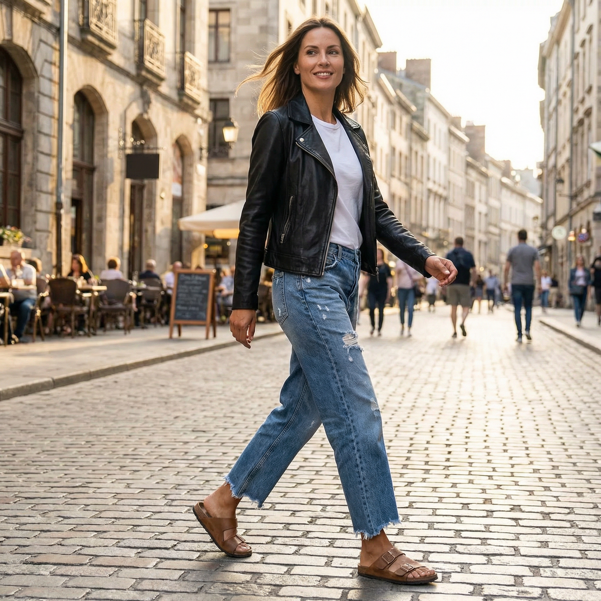 Jean denim femme coupe courte cheville stretch plusieurs coloris
