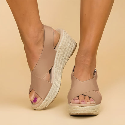 Sandales pour Oignons, Femmes | Brides Croisées | Semelle Compensée