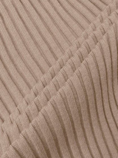 Sweater femme col montant asymétrique coupe ample couleur unie