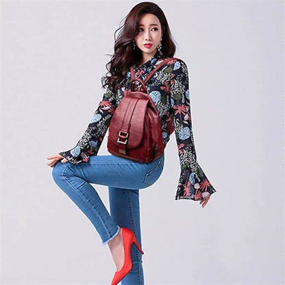 Sac à dos femme | Synthétique imperméable, spacieux | 7 couleurs