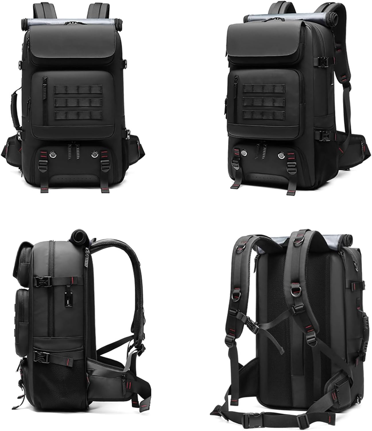 Sac à dos de voyage 50L | Extensible, imperméable | Compartiment à chaussures, port USB