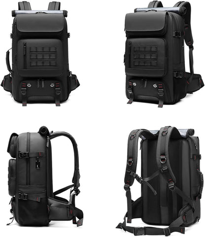 Sac à dos de voyage 50L | Extensible, imperméable | Compartiment à chaussures, port USB