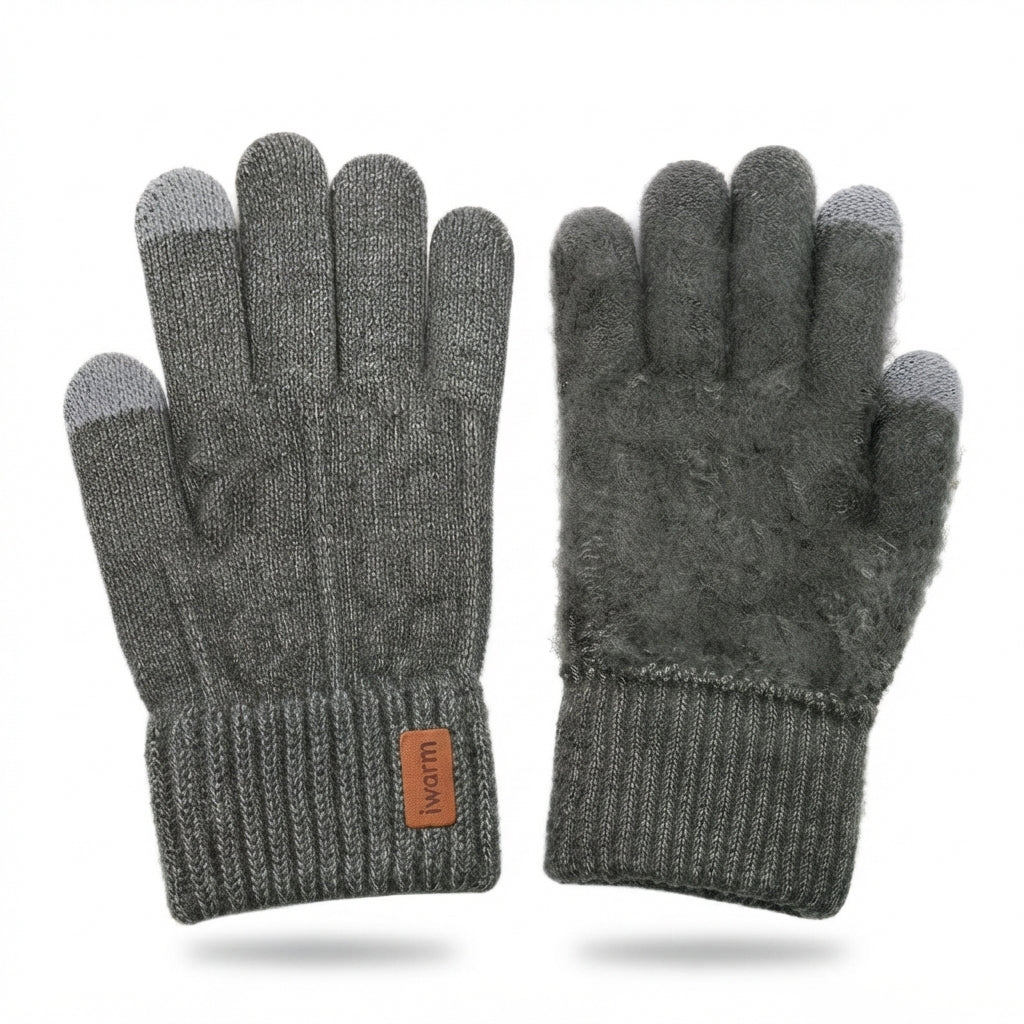 Gants hiver maille tactile unisexe homme femme compatibles smartphone