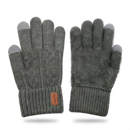 Gants hiver maille tactile unisexe homme femme compatibles smartphone