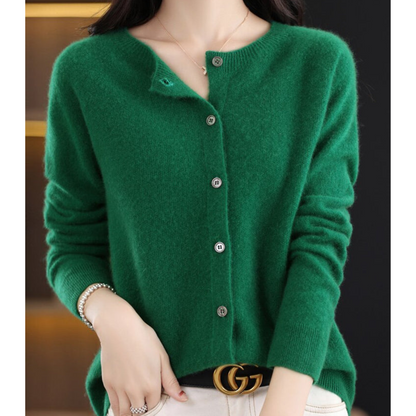 Cardigan femme | Boutons, col rond | Hiver