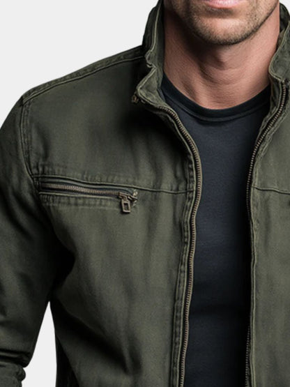 Veste field homme kaki coupe relaxed style vintage olive