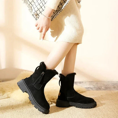 Bottines hiver doublure polaire semelle antidérapante silhouette cheville