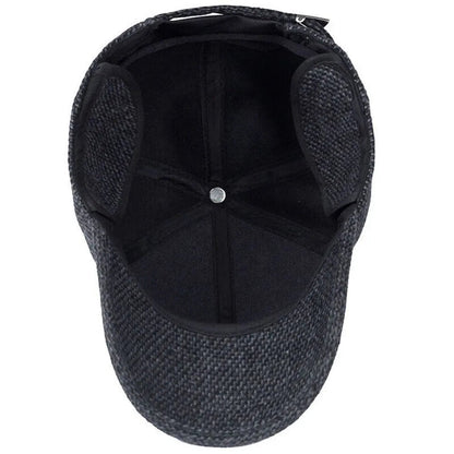 Casquette hiver homme cache-oreilles taille réglable style classique
