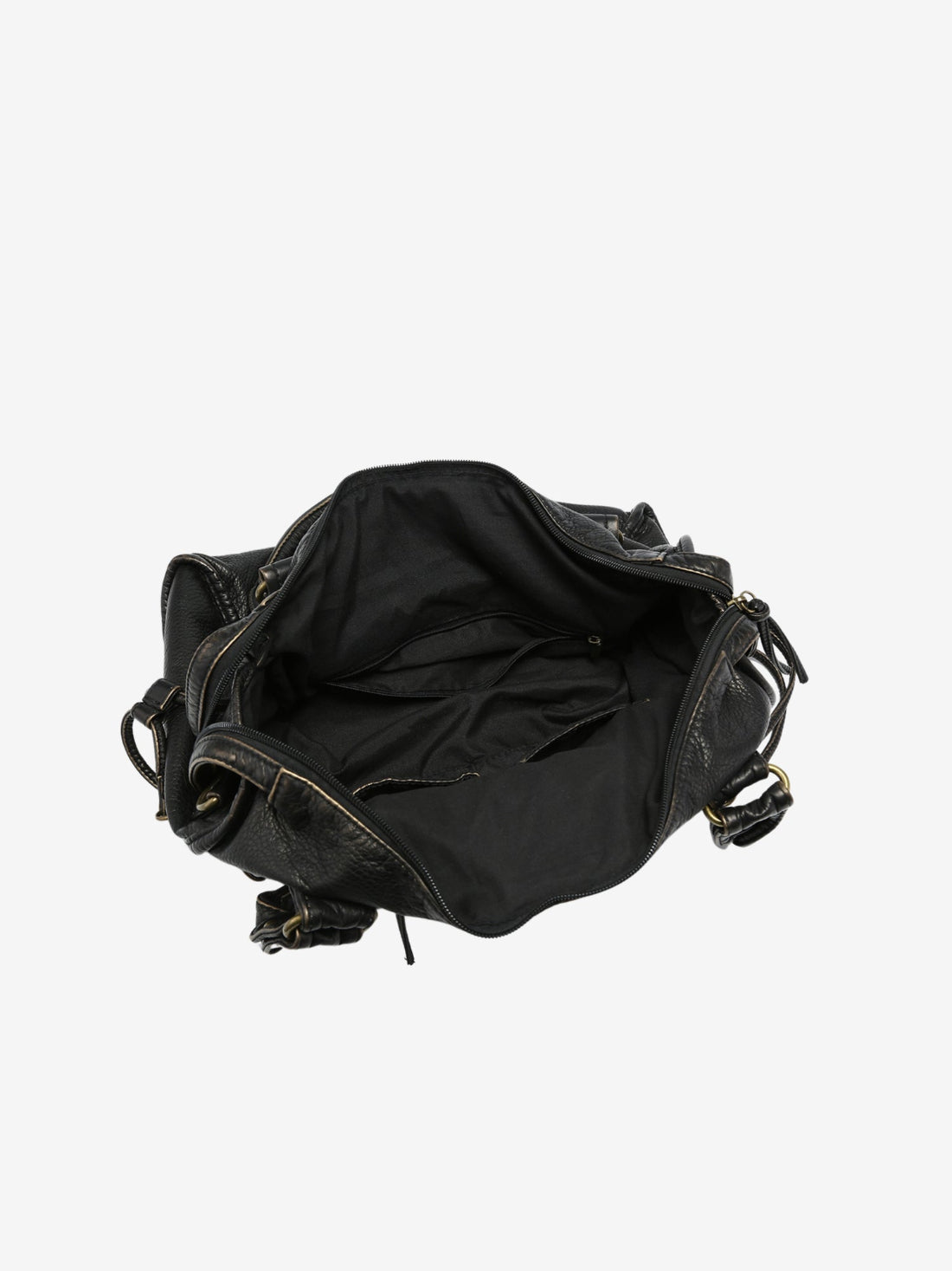 Sac à Main Noir Femme | Bandoulière Cuir Synthétique | Poches à Fermeture