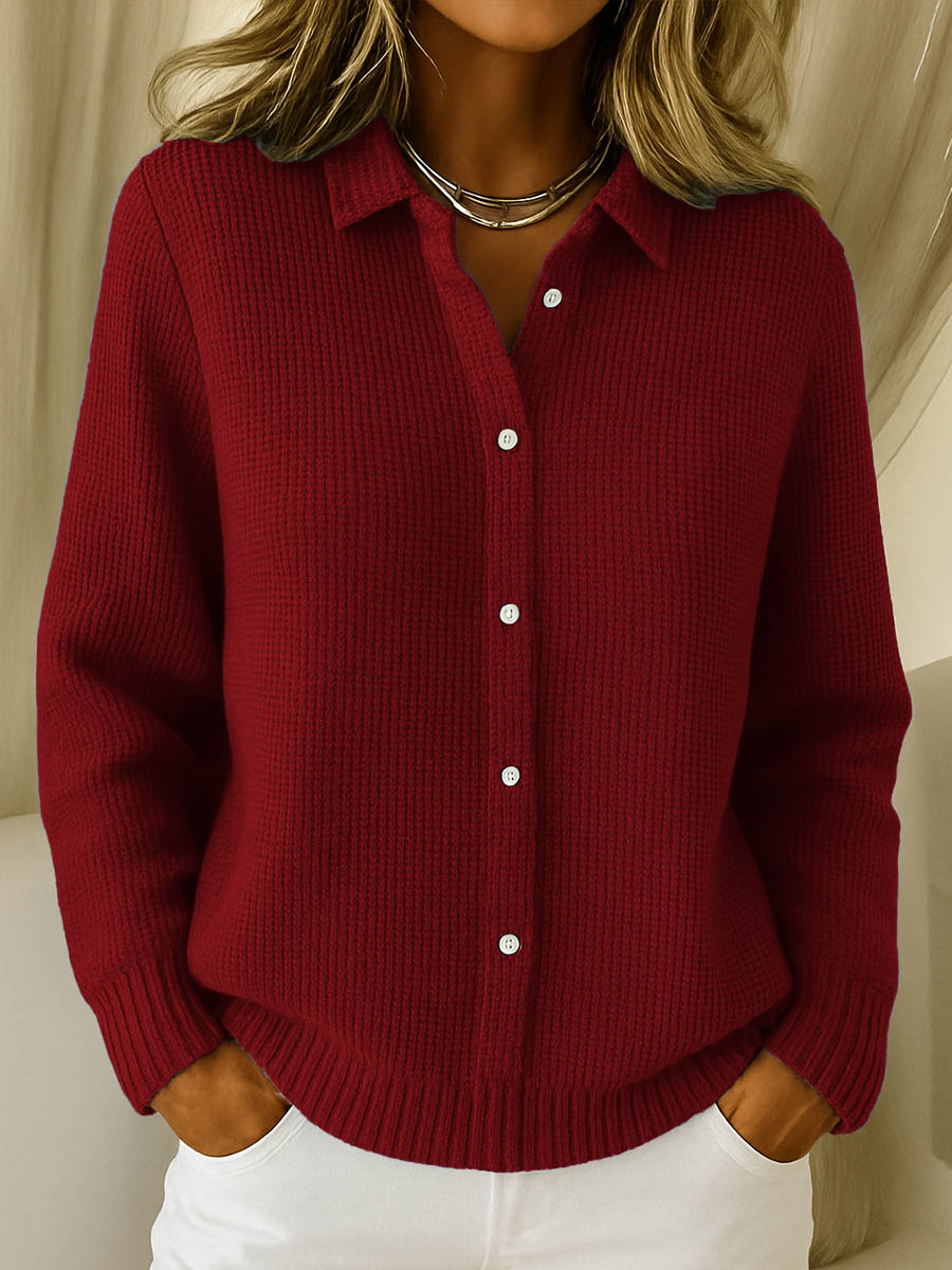 Cardigan pour femme | Doux, à boutons | Col, manches longues