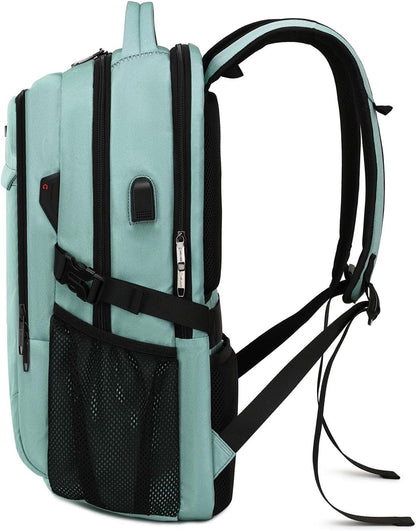 Sac à dos ordinateur imperméable USB avec port de recharge et compartiment 43 cm