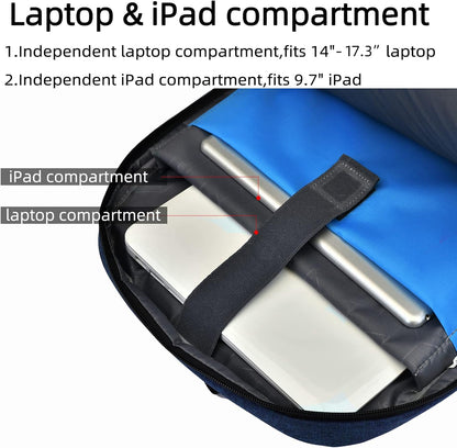 Sac à dos pour ordinateur portable | Résistant à l'eau, port USB | Sac de voyage, compartiments d'organisation