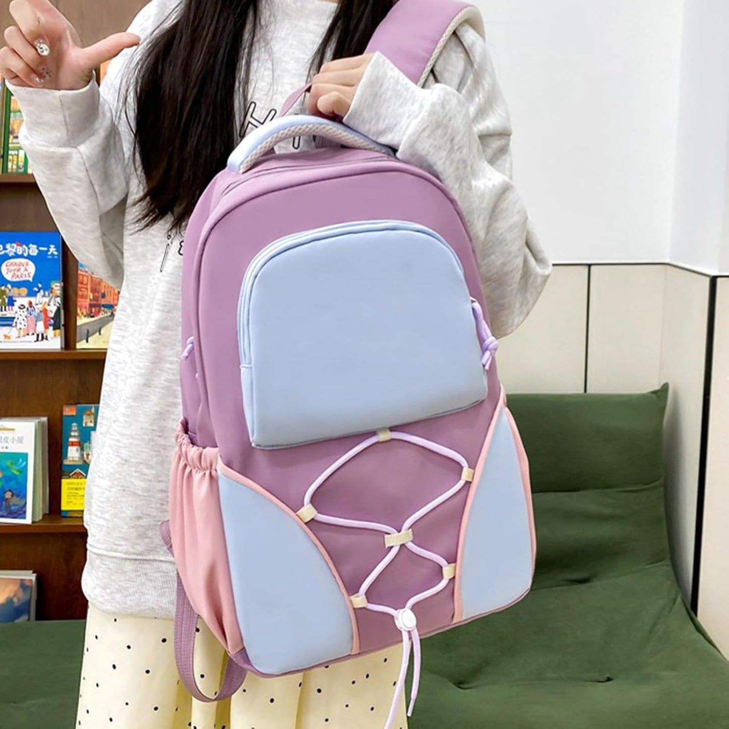 Ensemble de sac à dos scolaire | Grande capacité, pour étudiants | Sac à dos, ceinture à stylos, sacs