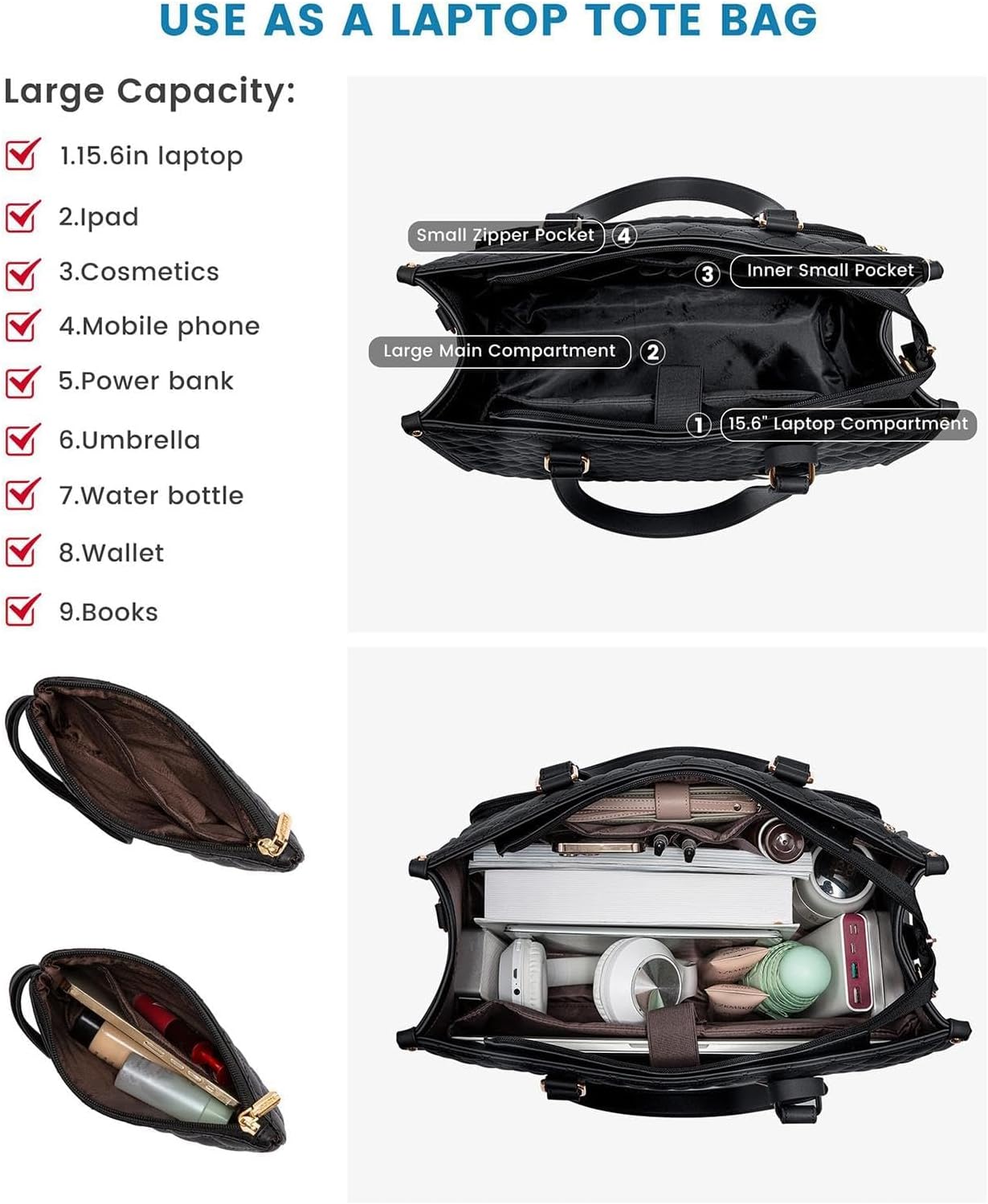 Sac à déjeuner isotherme | Ordinateur portable 2-en-1 | Travail et voyage