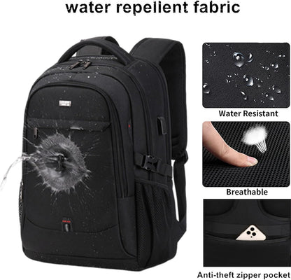 Sac à dos pour ordinateur portable | Imperméable, port USB | Compartiment rembourré pour ordinateur portable 15,6