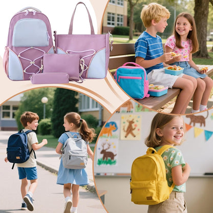 Ensemble de sac à dos scolaire | Grande capacité, pour étudiants | Sac à dos, ceinture à stylos, sacs