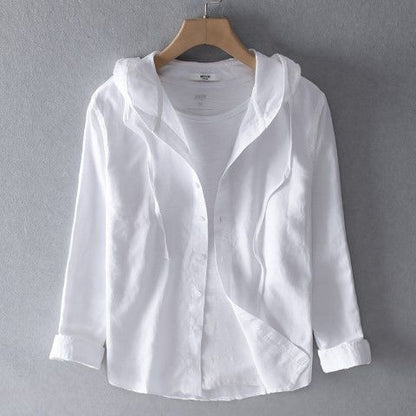 Chemise en lin à capuche femme - Georgina