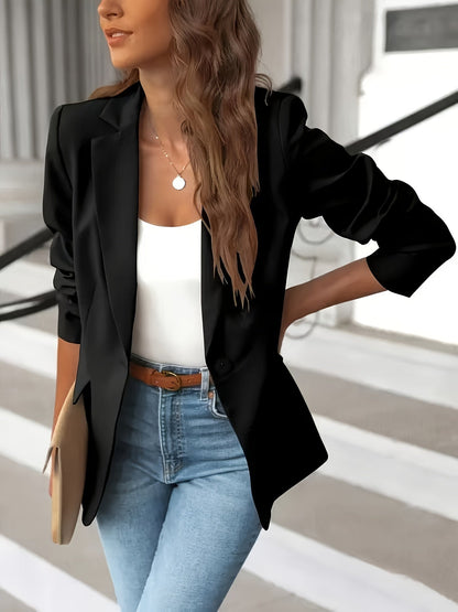 Blazer femme | Coupe cintrée, casual-chic | Polyester