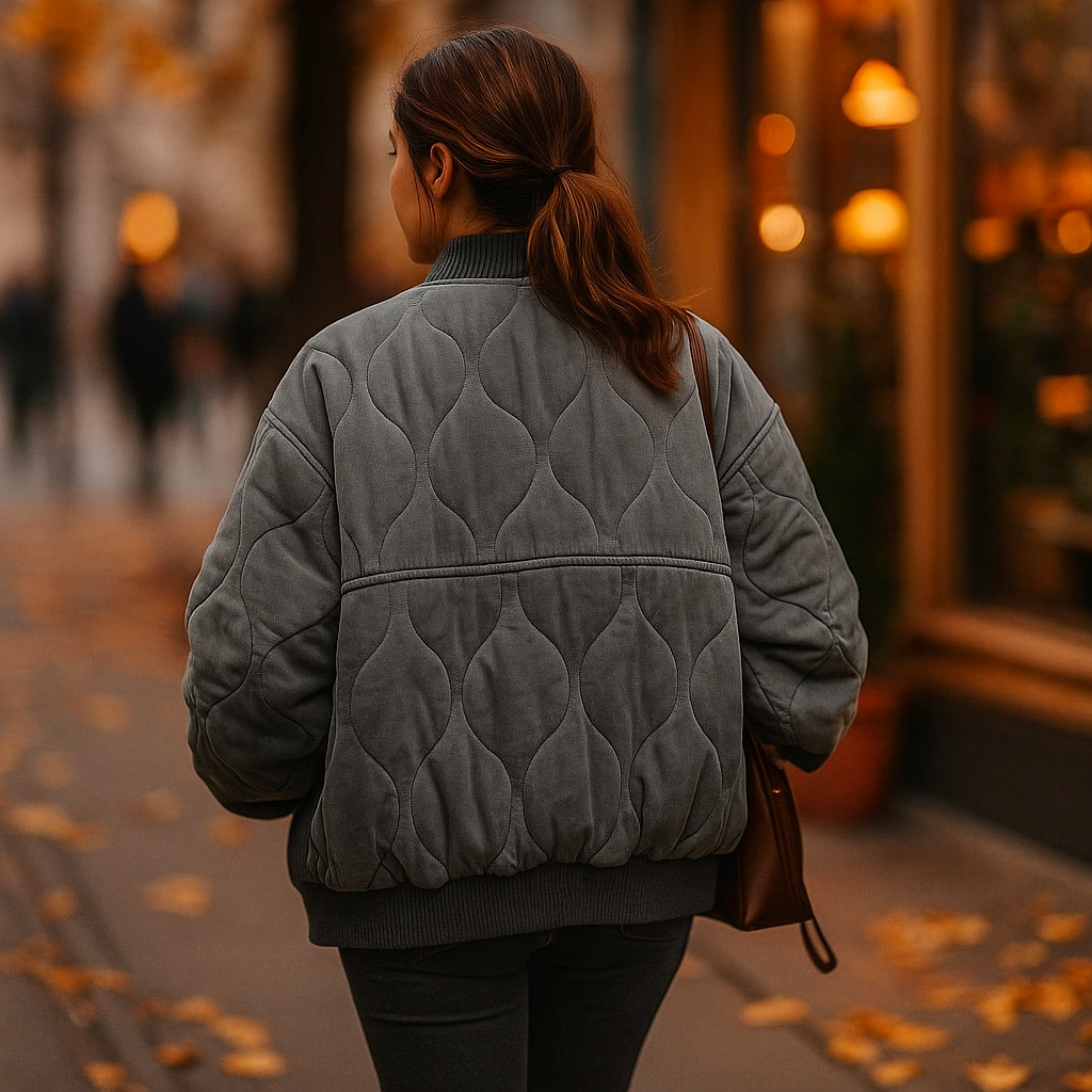 Parisfemme - Veste Bomber - Gris - Femme