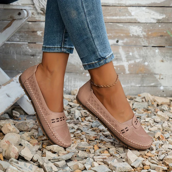 Mocassins Femme | Ajourés Confort, Enfiler Facilement