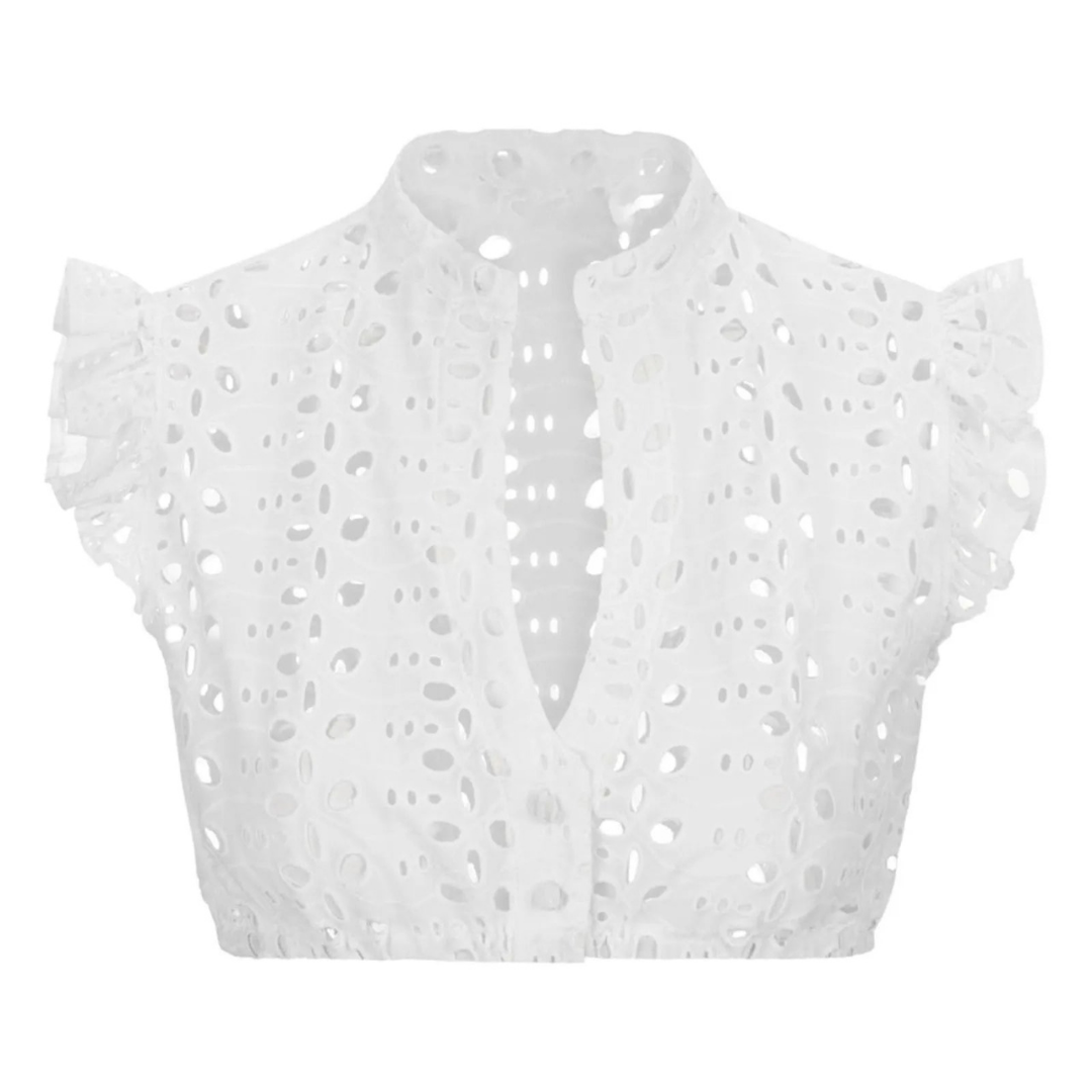 Blouse Dirndl à Manches Courtes pour Femmes - Coton de Haute Qualité - Prête pour Oktoberfest