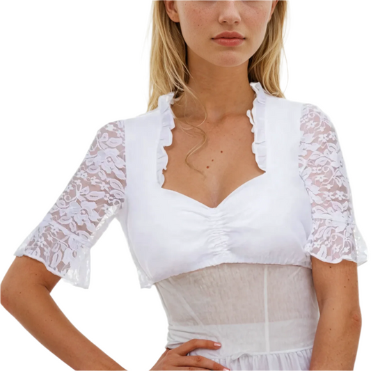 Blouse Dirndl Oktoberfest Femme - Tissu Léger - Design Élégant
