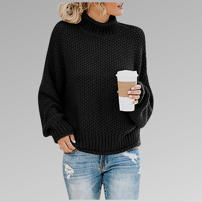 Pull tricot oversize femme hiver coupe ample et douce