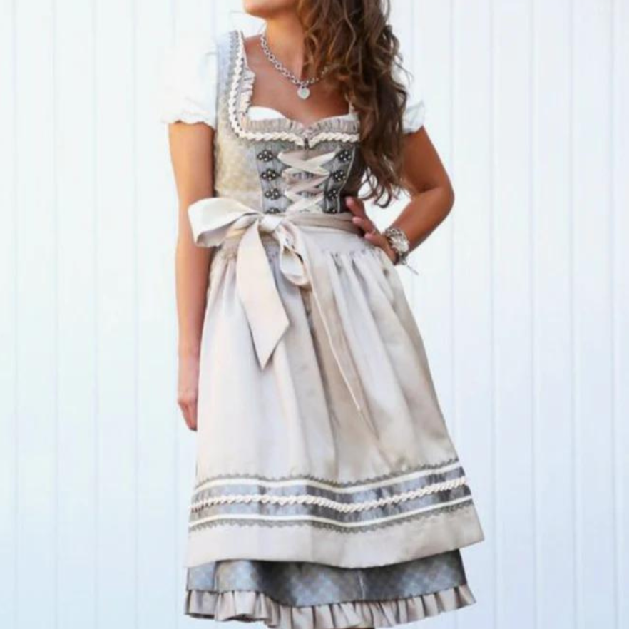 Robe Dirndl Femme - Matériau de Haute Qualité - Mode Trachten Élégante pour Oktoberfest