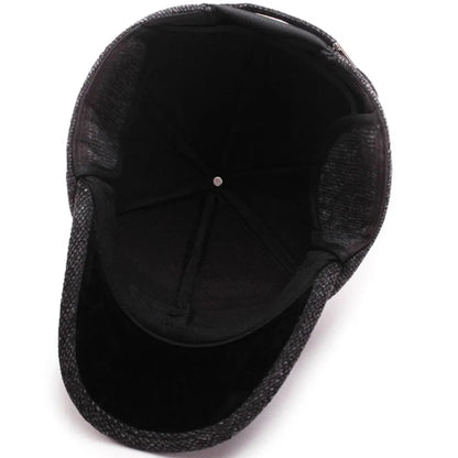 Casquette hiver homme cache-oreilles taille réglable style classique