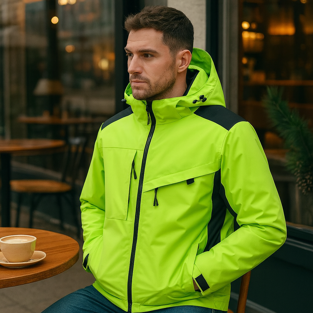 Veste de ski pour homme d'hiver avec capuche et coupe ample