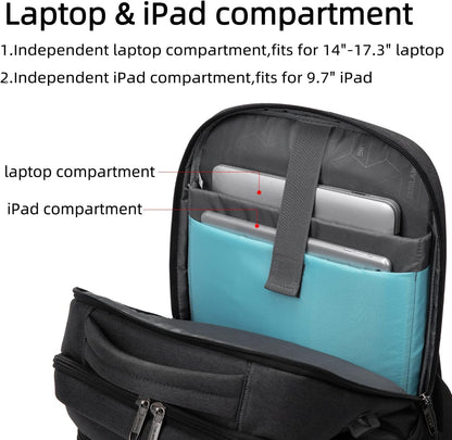 Sac à dos pour ordinateur portable | Résistant à l'eau, port USB | Sac de voyage, compartiments d'organisation
